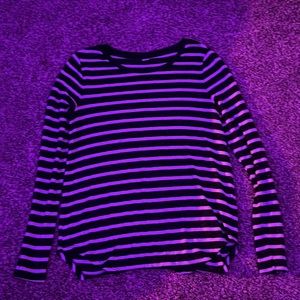 black and white striped long sleeve